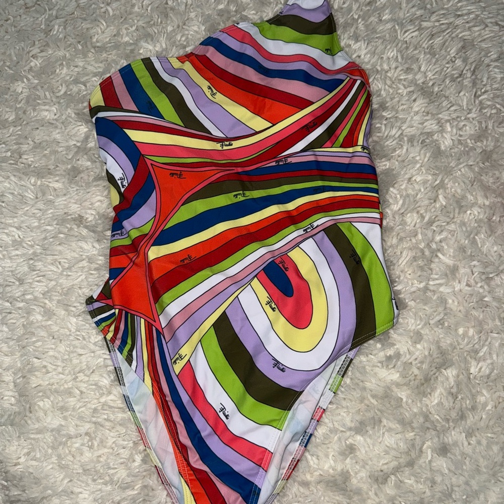 Amazon Colorful Swirl One Piece Swimsuit